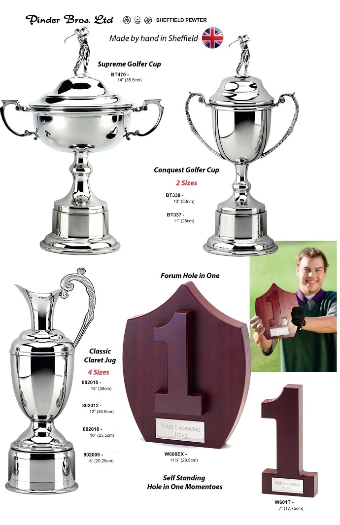 Sheffield Pewter Golfer Cups