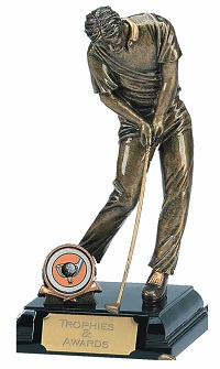 Golfer Swinging Trophy AwardA044