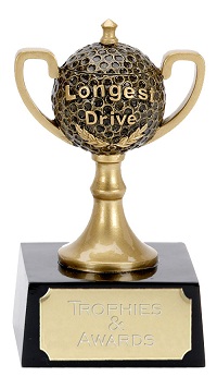 Gold Golf Ball Longest Drive  Award A1049