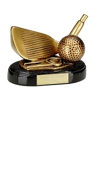 Gold Golf Ball & Iron Trophy AwardA1174