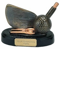 Gold Golf Club Iron Trophy AwardA244