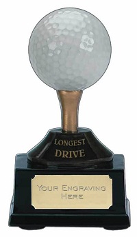 White Golf Ball Longest Drive Award A352