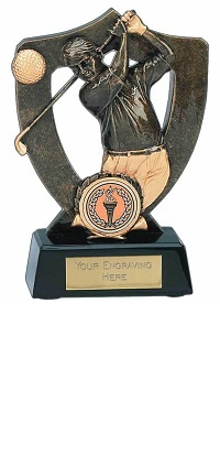 Golf Celebration Shield Trophy Award