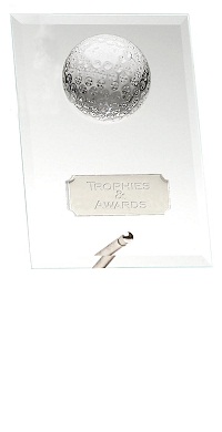 Jade Glass Plaque Golf Ball Prize Award