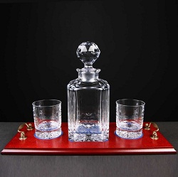 Decanter Presentation Gift Set with FREE Text Engraving on Decanter 