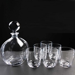 Orbit Crystal Whisky Set  with Free Text Engraving